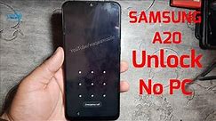 How to Unlock Pattern/Password Samsung Galaxy A20 | Samsung A20 hard reset by Waqas Mobile