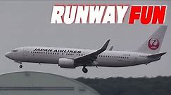 JAPAN AIRLINES JAL155 Boeing 737 Arrival Misawa Airport