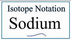 Notation for Isotopes of Sodium (Na)