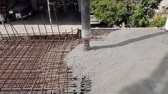 Concrete Pouring on a big roof slab by ready-mix concrete - Part 2