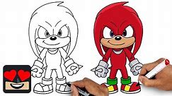 How To Draw Knuckles | Sonic 2 (Step by Step) Tutorial
