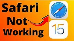 ios 15, safari not working on iPhone & iPad iOS 15 | Safari Cannot Open the page iOS 15