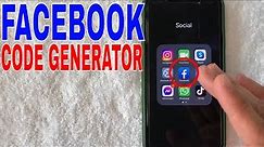 ✅ How To Find Facebook Code Generator 🔴