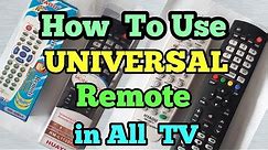 Universal Remote For Led TV || Crt Tv || All TV Codes || Led tv repair