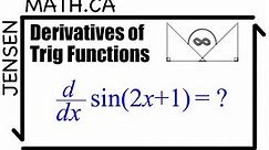 Derivatives of Trig Functions - Calculus | MCV4U
