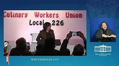 LIVE: VP Kamala Harris Delivering Remarks at Culinary Workers Union...