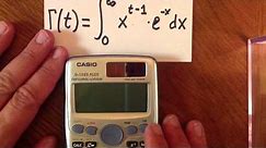 Estimating Gamma On A Scientific Calculator (Casio FX-115 ES, TI-36X PRO, Sharp EL-W516X)