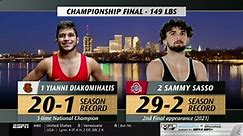 Yanni Diakomihalis vs. Sammy Sasso - 2023 NCAA Wrestling Championship (149 lbs)