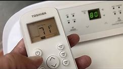 How to use the remote on a Toshiba Portable AC