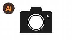 Learn How To Draw a Camera Icon in Adobe Illustrator | Dansky
