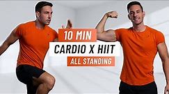 10 MIN CARDIO HIIT WORKOUT - ALL STANDING - Fat Burning Home Workout (No Equipment)