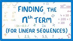 GCSE Maths - How to Write Expressions for the nth term of Arithmetic Sequences #55