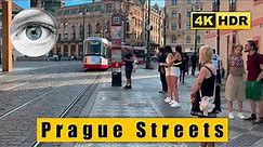 Czech Republic Prague streets 4k walk: Sokolovská, Na Poříčí streets -Republic Square 🇨🇿 HDR ASMR