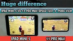 IPHONE 11 PRO MAX VS IPAD MINI 5 PUBG MOBILE SPEED + GAMEPLAY TEST | IPAD VIEW AND IPHONE VIEW PUBG
