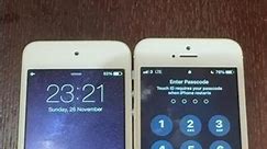 iPod touch 5 vs iPhone 5s boot up test #shorts #ipodtouch #ios8 #iphone5s #ios12