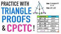Triangle Congruence Proofs Practice with CPCTC!