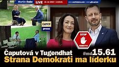 Live: Strana Demokrati / Spolu má nového lídra! Zuzana Čaputová v Tugendhat + telefonáty #md15x61