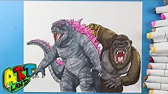 How to Draw Godzilla and Kong | Godzilla x Kong: The New Empire