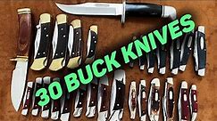 30 Buck Knives: My Buck Knife Collection
