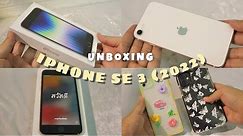 🌼iPhone se 3 (Starlight 128 GB) 📦 unboxing + accessories + VS iPhone 11 | 2022 ✨