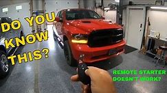 WHY YOUR REMOTE START WILL NOT WORK. Testing a 2018 Ram 1500.