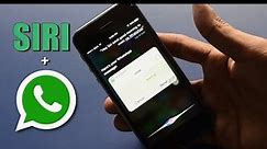How To Use SIRI With WhatsApp Texting | SIRI With Third-Party Apps | iPhone Hacks #1