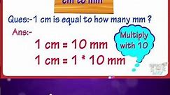 Converting cm to mm | Metric Units of Length | Length Unit Conversion | Math #shorts