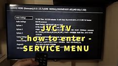 JVC TV Service Menu [Hidden Menu]