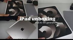 iPad Air 5th Gen starlight unboxing | 256 GB | + Apple Pencil