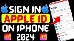 How to sign in apple id without verification code on iphone 2024 | Sign in apple id on iPhone 2024