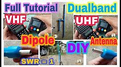 DIY | Cannon Bazooka DIPOLE Antenna | Dualband | VHF/UHF | SWR=1 | Full Tutorial