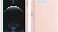 Case for iPhone 12 Pro Max (6.7''), Full-Body Liquid Silicone Gel Soft Rubber Bumper Heavy Duty 3-Layer Shockproof Drop Protective Cover Cases for Apple iPhone 12 Promax 2020 (Grapefruit Seafoam)