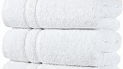 Hawmam Linen White Hand Towels 4-Pack -16 x 29 Turkish Cotton Premium Quality Soft and Absorbent Small Towels for Bathroom