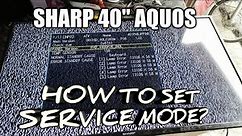 Sharp 40"Aquos service mode
