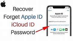 How to recover Apple id password!Reset iCloud password 2020.