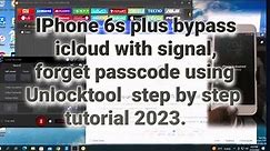 Iphone 6s plus Bypass icloud with signal, Tutorial 2024(fix stock mounting data)