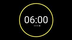 6 Minute Countdown Timer with Alarm / iPhone Timer Style