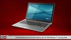 Toshiba How-To: Accessing the boot menu in Windows 7