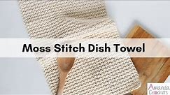 Moss Stitch Dish Towel | Easy Crochet Tutorial