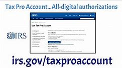 Introducing Tax Pro Account