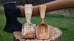 Spoon Carving - Axe Work On A Pocket Spoon