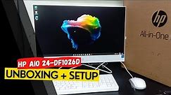 HP 24" All in One Unbox and Setup | HP All-in-One 24-df1026d PC Unboxing + Setup