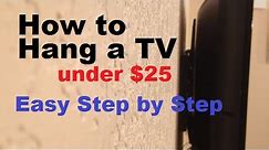 How to Hang a TV on the wall using a wall mount