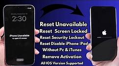 How To Reset Unavailable|Screen-Locked|Disable|Security-Lockout iPhone Without Pc! Remove Activation
