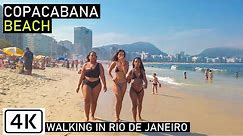 Walking Copacabana Beach | 🇧🇷 Rio de Janeiro, Brazil | 【4K】 2020