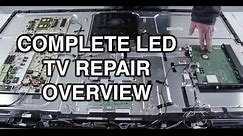 LED TV Repair Tutorial - Common Symptoms & Solutions - How to Repair LED TVs