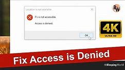 Fix Hard Drive Access Denied & Local Drive is not Accessible