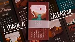 making 2021 calendar from the scratch with my illustrations 📅