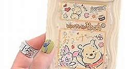 iFiLOVE for iPhone 13 Winnie The Pooh Case with Sliding Camera Protection, Girls Kids Boys Women 3D Cute Cartoon Bear Piglet Bling Flowing Liquid Quicksand Glitter Case Cover for iPhone 13