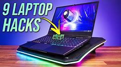 9 Gaming Laptop HACKS in 2 MINUTES!